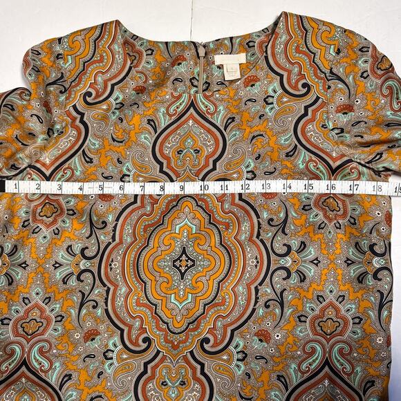 J.Crew Collection Jules Silk Fall Dress Italian Paisley Shift Size 4 - Picture 9 of 13